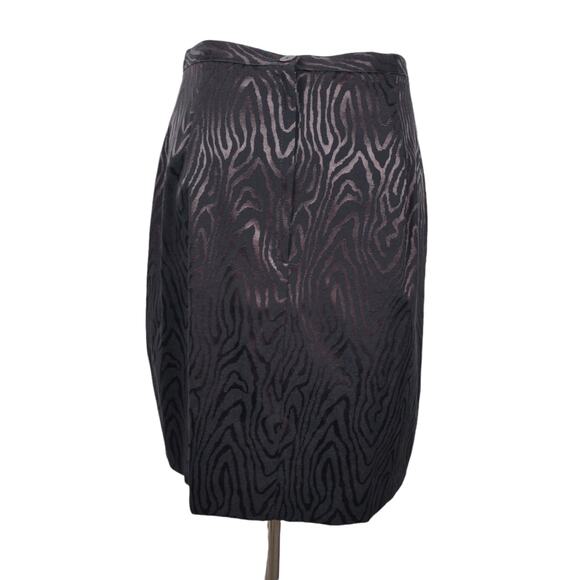 Vth 90s Alberto Makali Moire Skirt Suit Set Size 10 Purple Jacket Mini Pencil - Picture 9 of 12